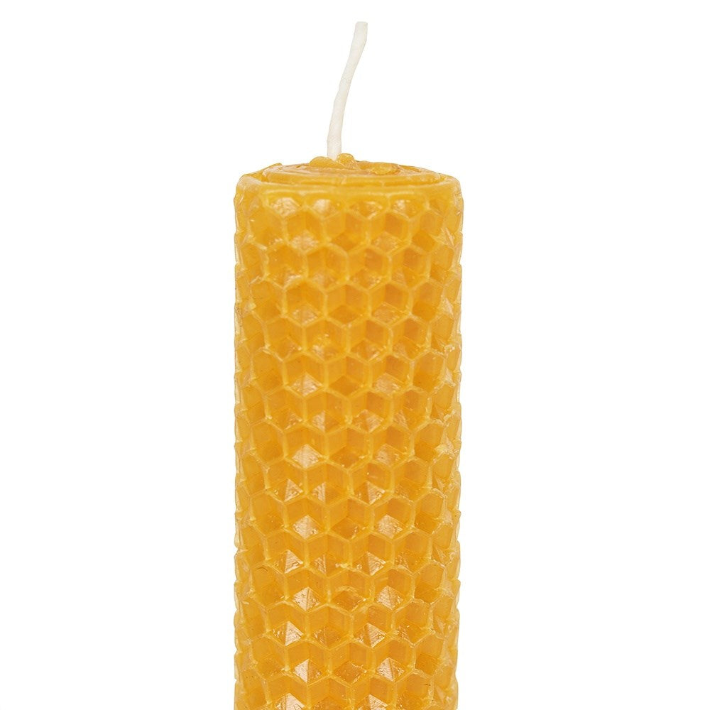 3 Natural Beeswax Dinner Candles