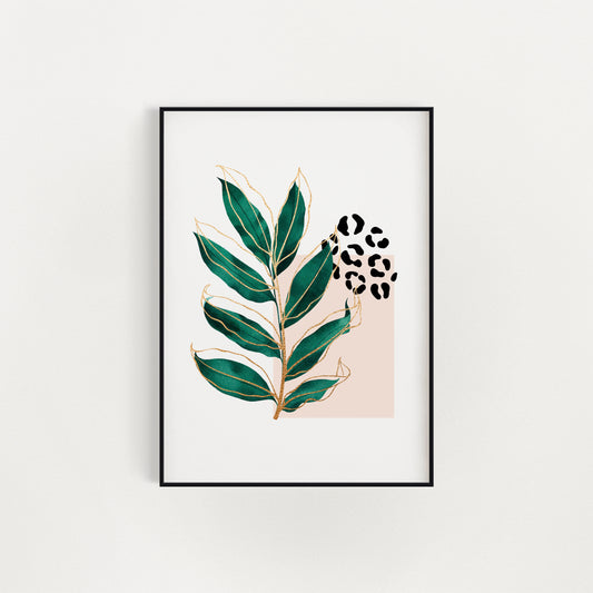 Trio of Abstract Leaf A4 Art Prints